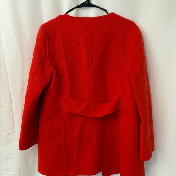 ZARA Woman Handmade Red Wool Blend Coat – Size M - Picture 6 of 11